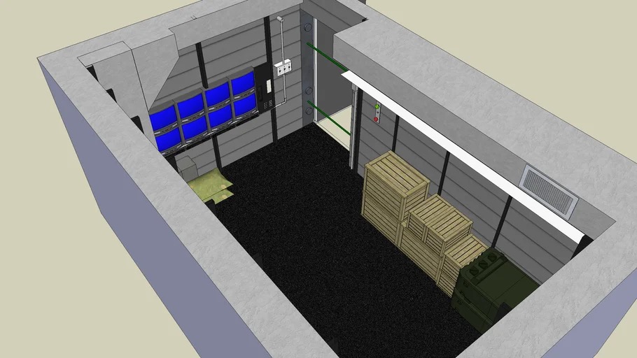 Tactical storage facility — interior render
